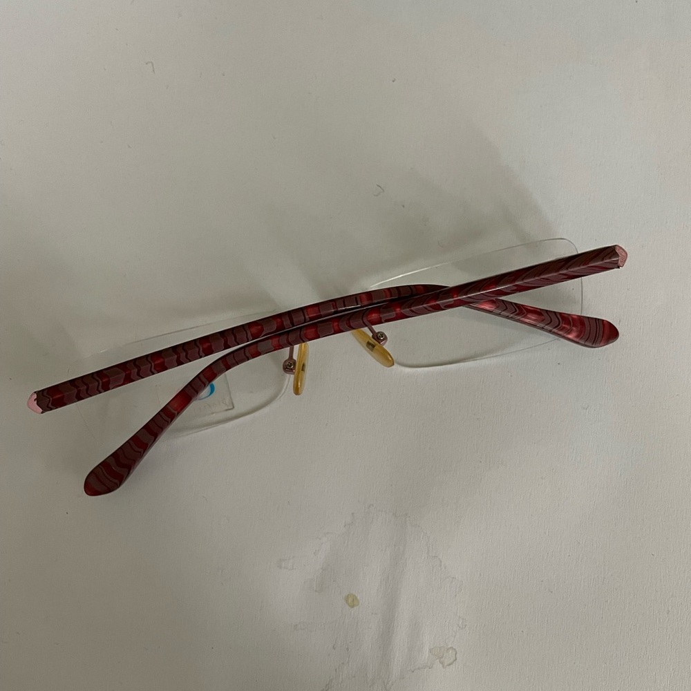 Red Patterned Eyeglasses - image 1
